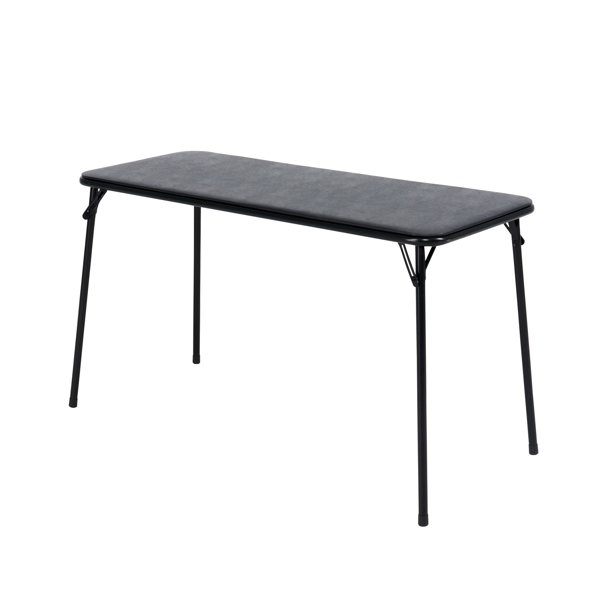 4-Foot Padded Vinyl Folding Table (Black)