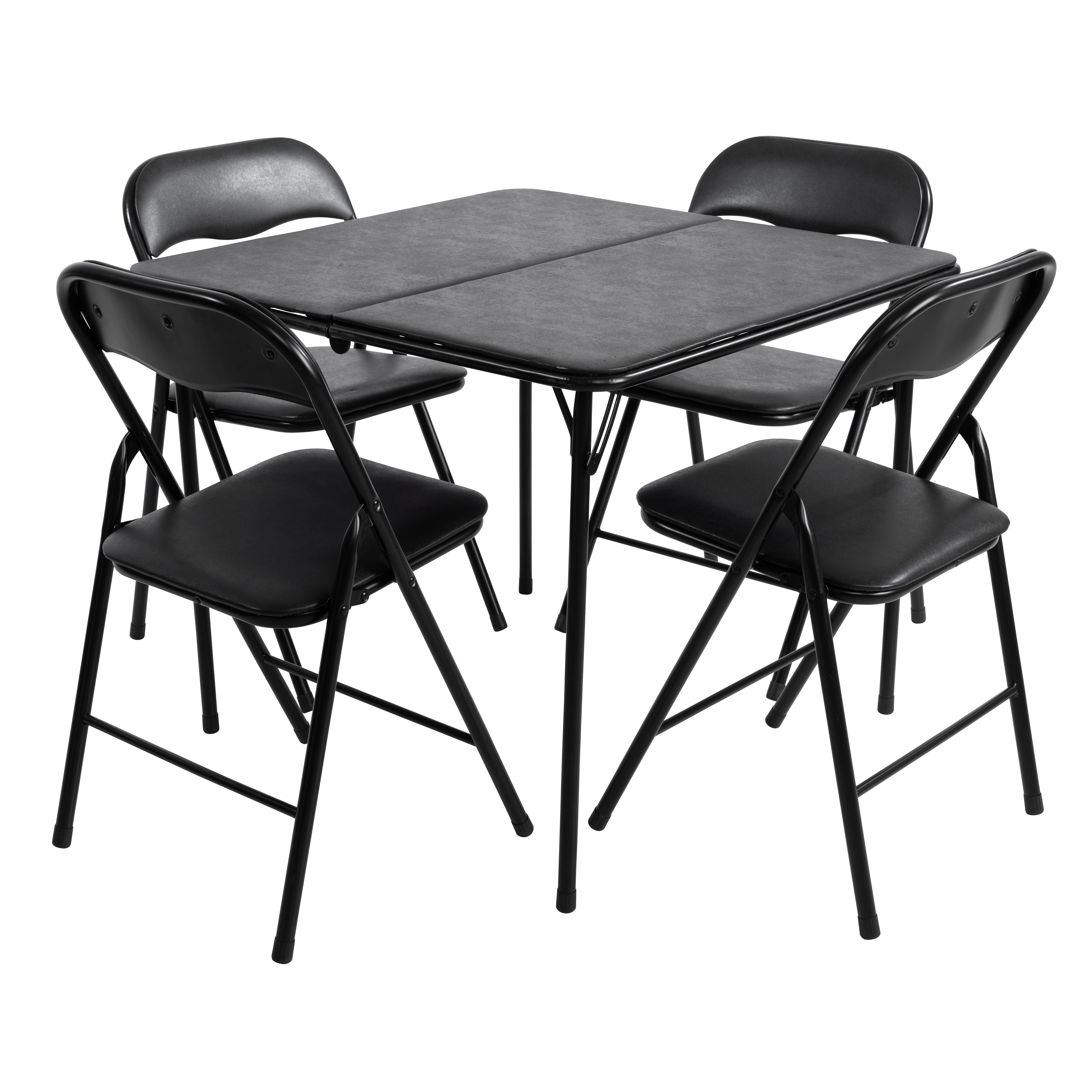 5-Piece Padded Vinyl Centerfold Table and Chair Set