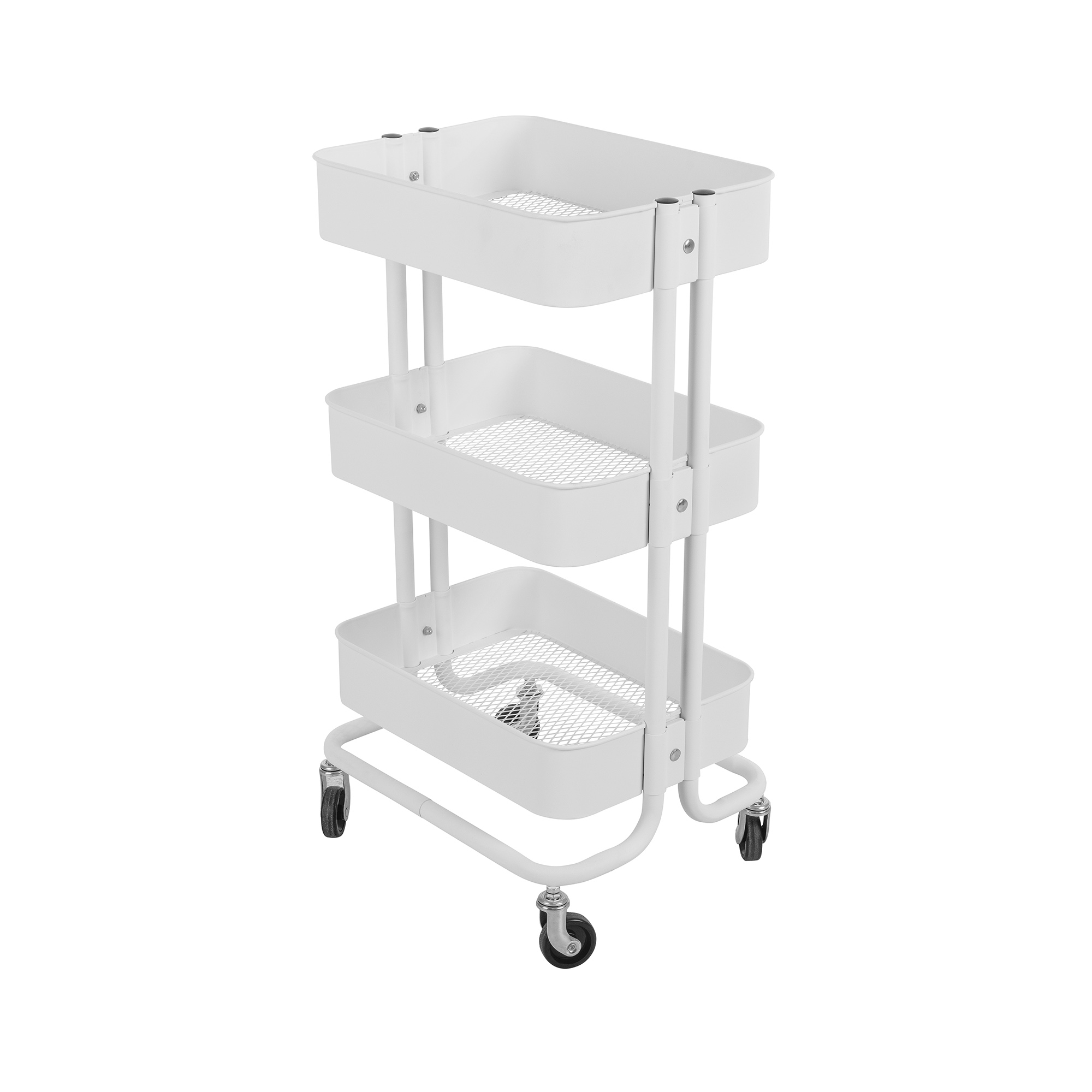 3-Tier Utility Cart (White)