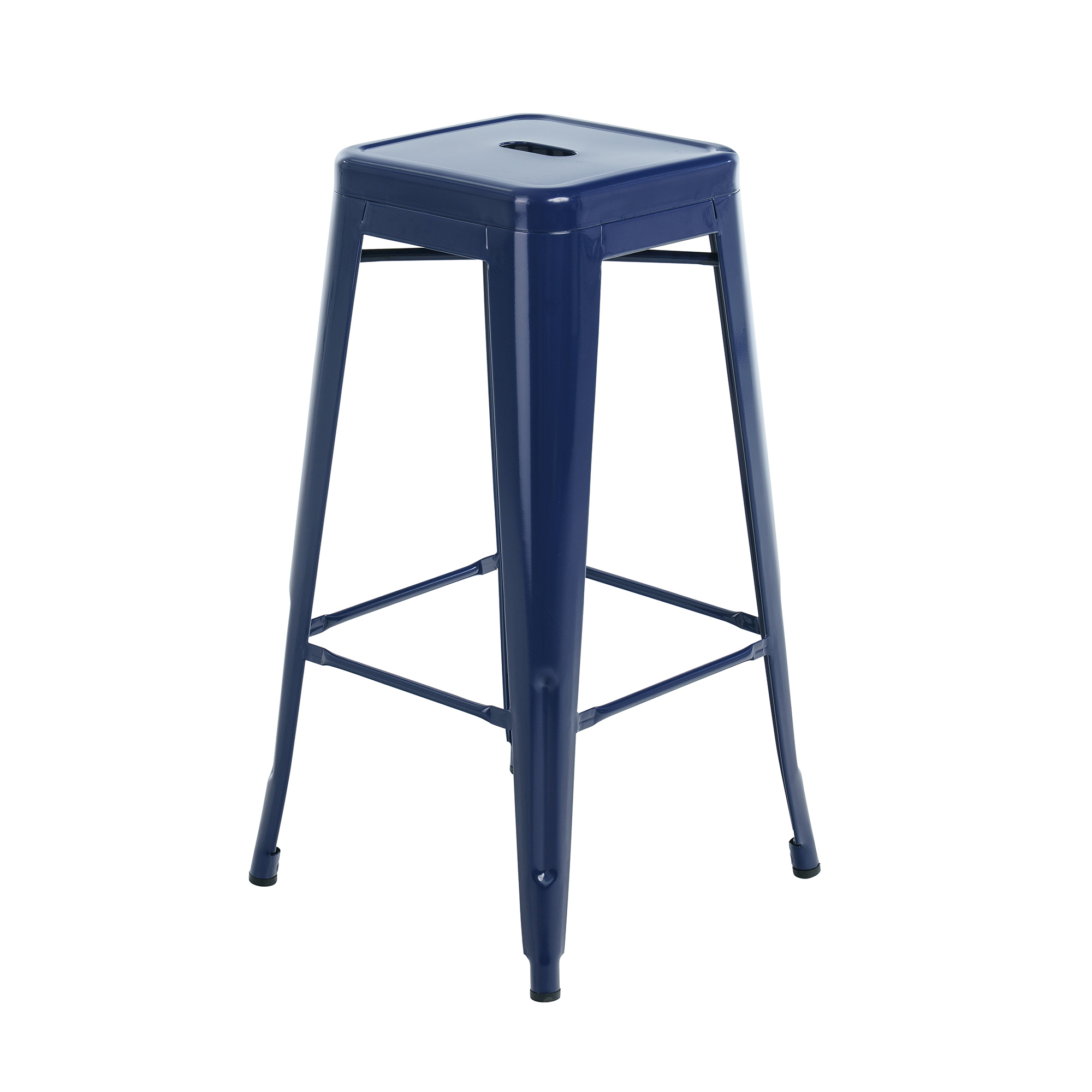 29-inch Metal Bar Stool (Navy Blue)